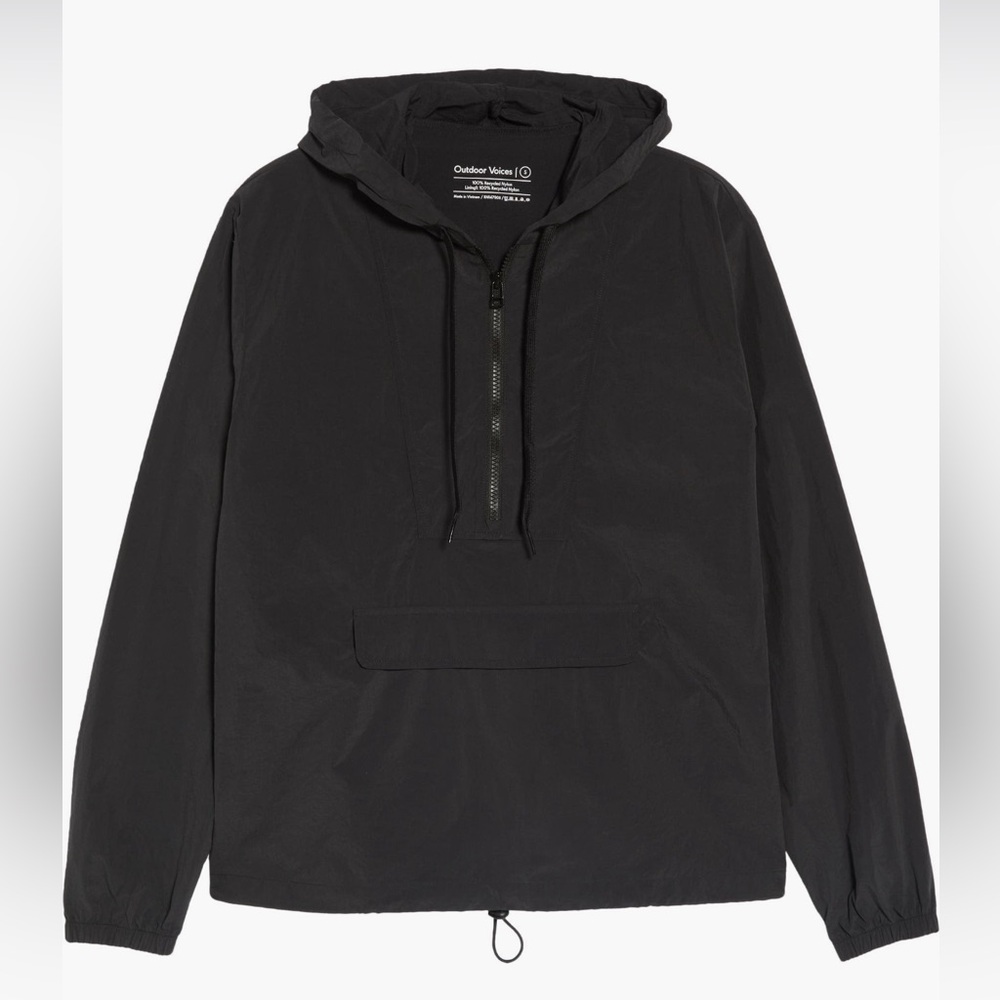 Women’s Outdoor Voices Black Quarter Zip Rain Jacket Pullover